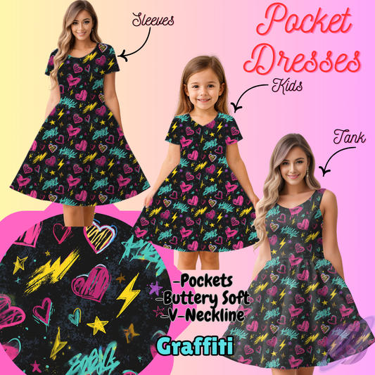 GRAFFITI-POCKET DRESS PREORDER-CLOSING 3/16