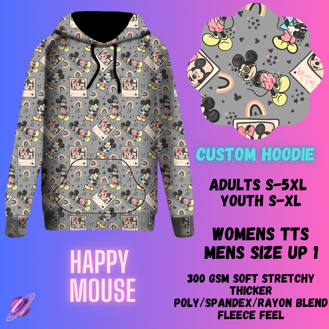 PULLOVER HOODIE RUN 1-HAPPY MOUSE-PREORDER CLOSING 12/29