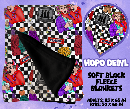 HOPO DEVIL - SOFT BLACK FLEECE THROWS RUN 12-PREORDER CLOSING 9/22