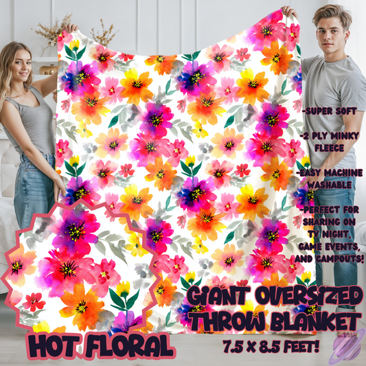HOT FLORAL -OVERSIZED THROW 14-PREORDER CLOSING 10/8