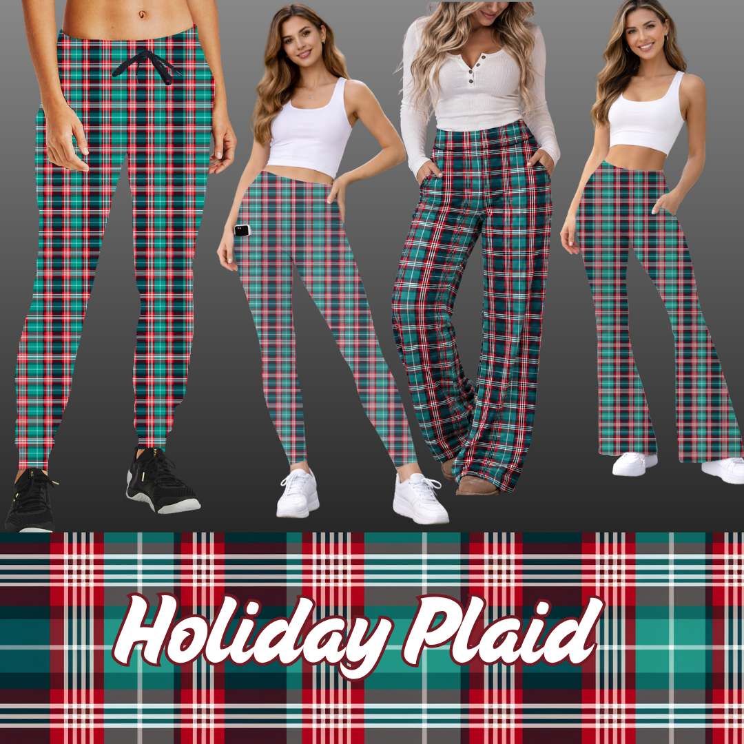 HOLIDAY PLAID-HOLIDAY RUN-BOTTOMS-PREORDER DUE 9/18