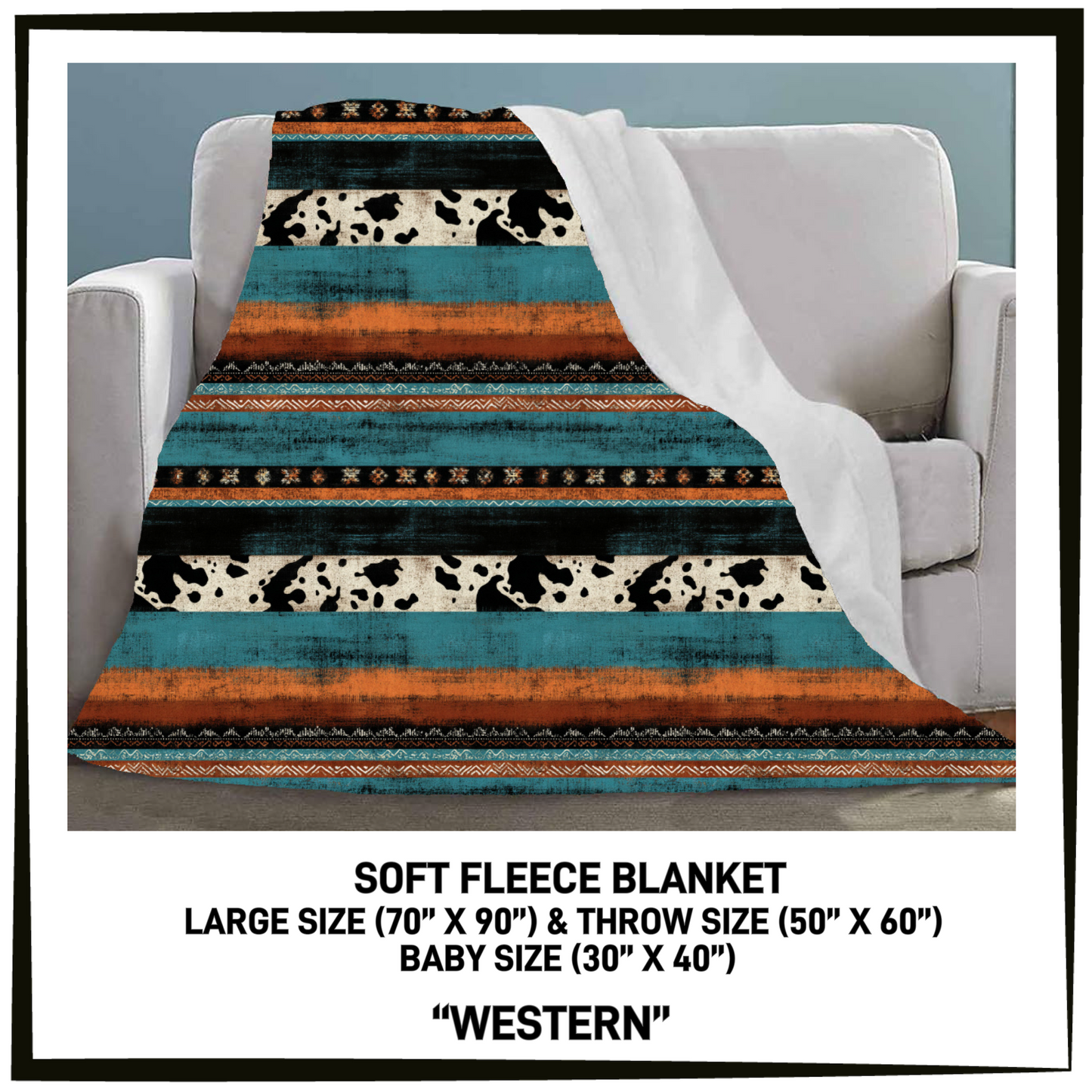 FC7B - Western Fleece Blanket - Preorder Closing 8/26 ETA: Late Oct