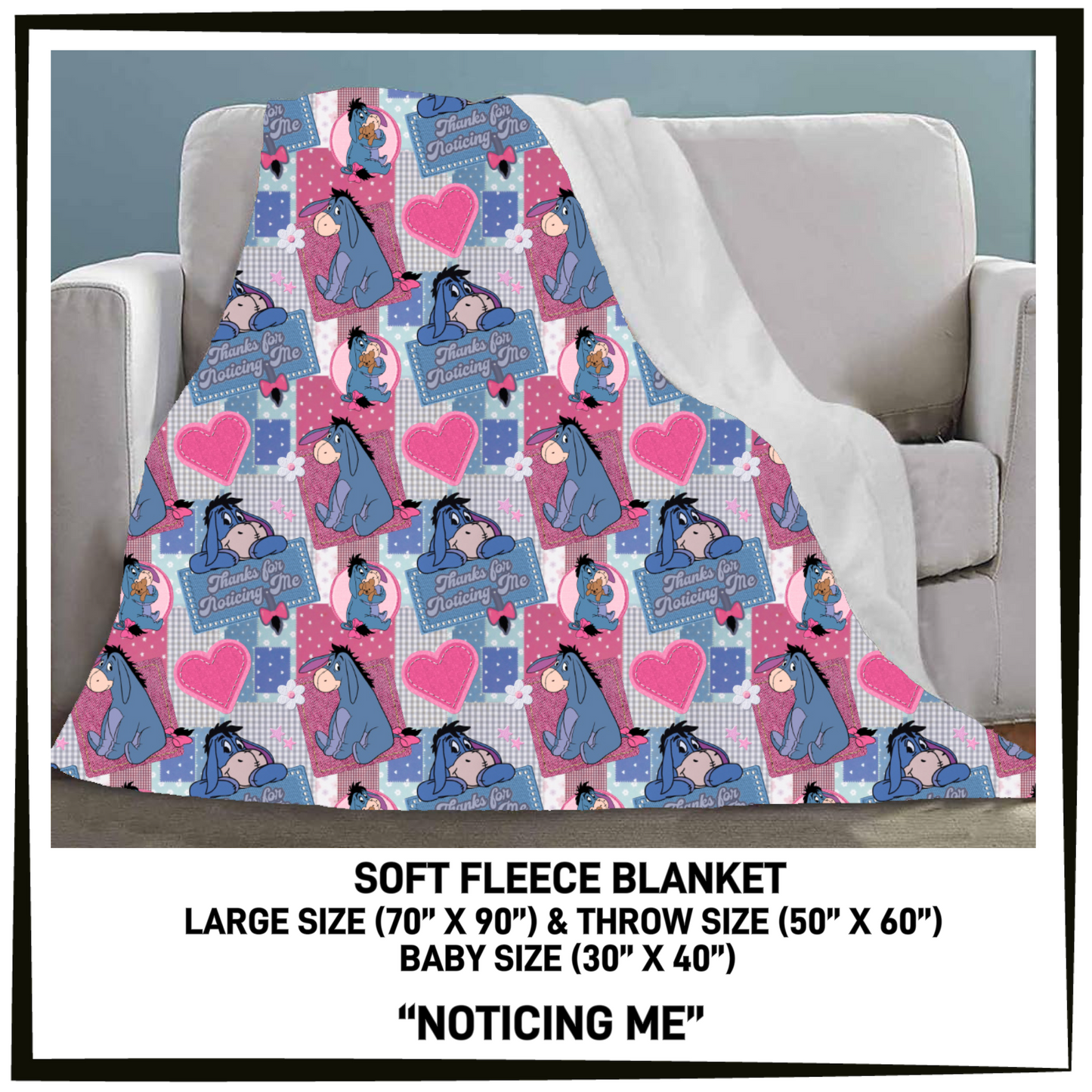 FC7B - Noticing Me Fleece Blanket - Preorder Closing 8/26 ETA: Late Oct