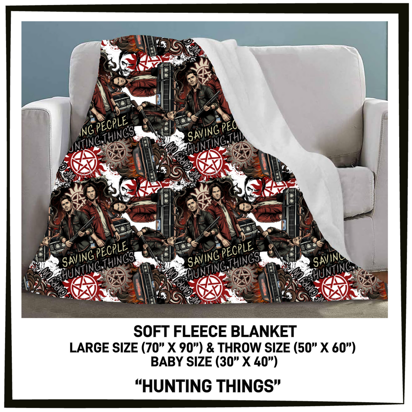 FC7B - Hunting Things Fleece Blanket - Preorder Closing 8/26 ETA: Late Oct