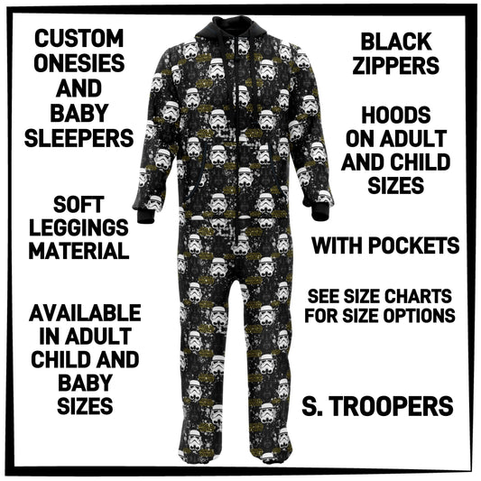 ON1S - S. Troopers Adult/Child Onesie/Baby Sleeper - Preorder ETA: Early Nov