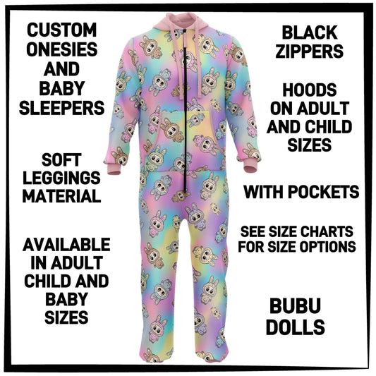 ON1S - Bubu Dolls Adult/Child Onesie/Baby Sleeper - Preorder ETA: Early Nov