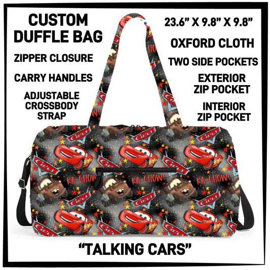 DF2B - Talking Cars Duffel Bag - Preorder ETA: Early Nov