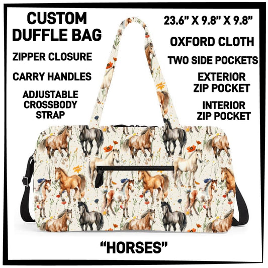 DF2B - Horses Duffel Bag - Preorder ETA: Early Nov