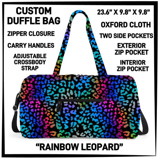 DF2B - Rainbow Leopard Duffel Bag - Preorder ETA: Early Nov