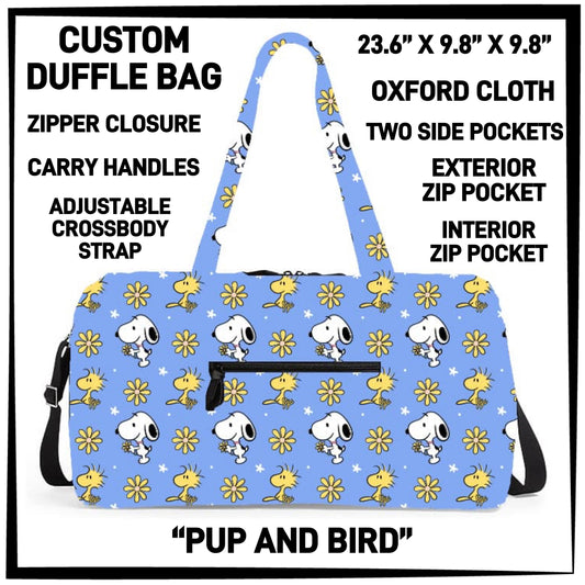 DF2B - Pup and Bird Duffel Bag - Preorder ETA: Early Nov