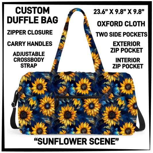 DF2B - Sunflower Scene Duffel Bag - Preorder ETA: Early Nov