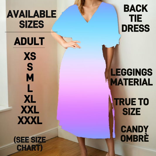 BT1D - Candy Ombre Back Tie Dress - Preorder Closing 1/22 ETA: Late March