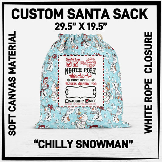 S3SK - Chilly Snowman Santa Sack - Preorder ETA: Early Nov