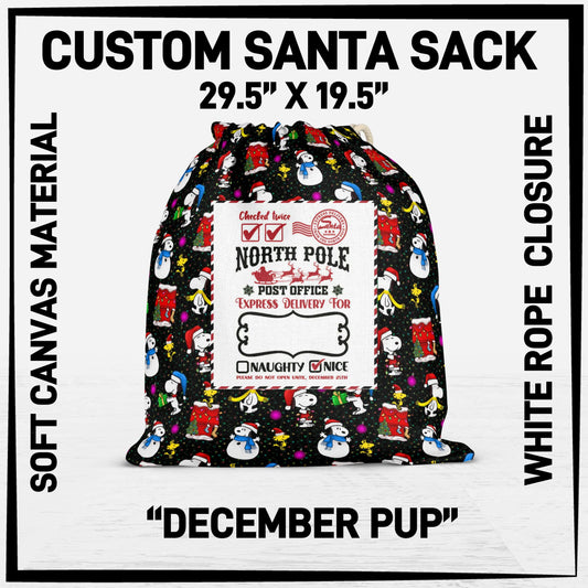S3SK - December Pup Santa Sack - Preorder ETA: Early Nov