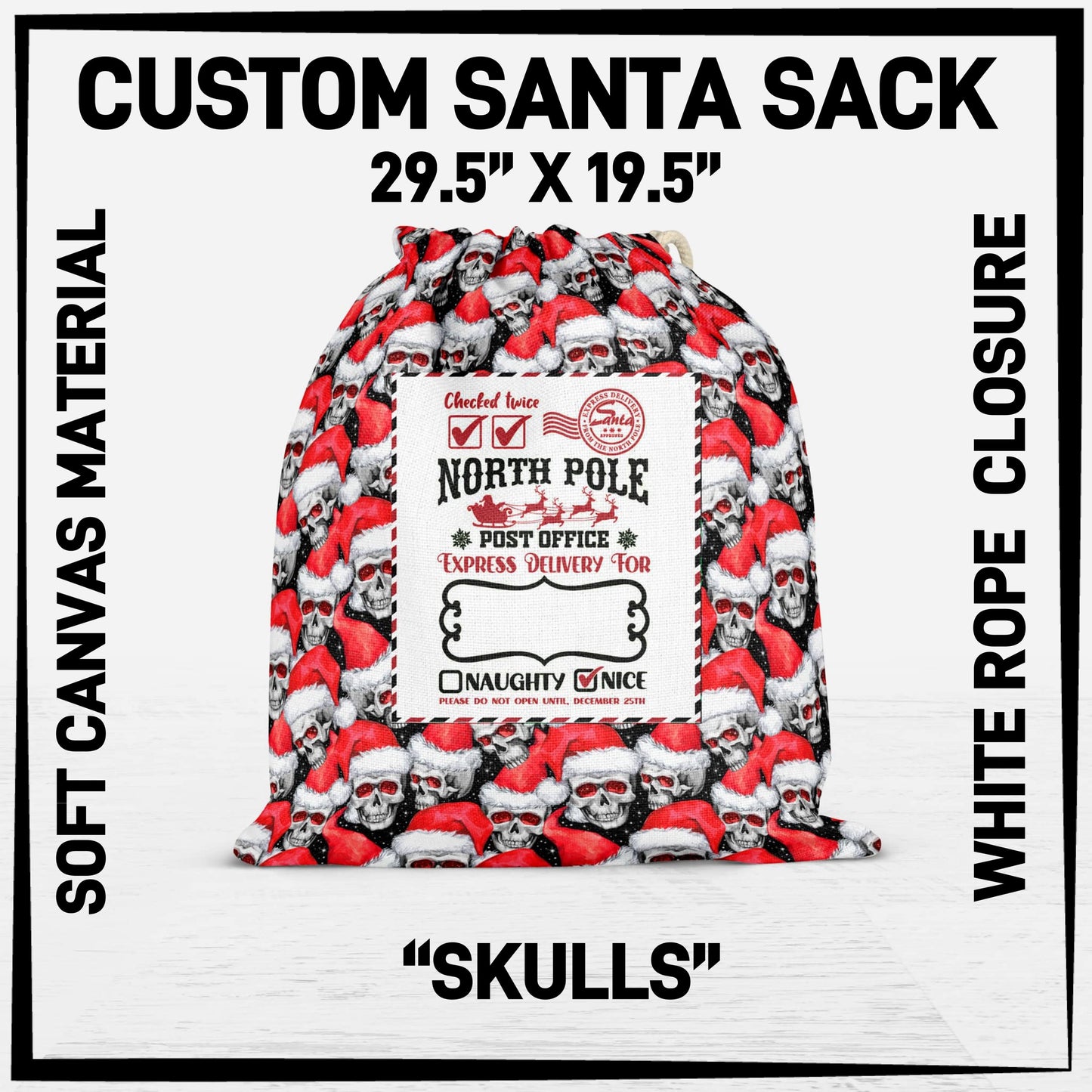 S3SK - Skulls Santa Sack - Preorder ETA: Early Nov