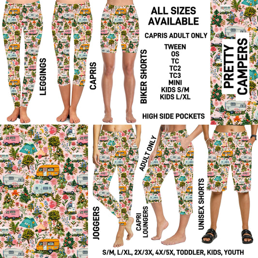 238BT - Pretty Campers Biker/Capris/Leggings with High Side Pockets - Preorder ETA: Late Feb