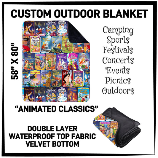 OU1B - Animated Classics Outdoor Blanket - Preorder ETA: Late Feb