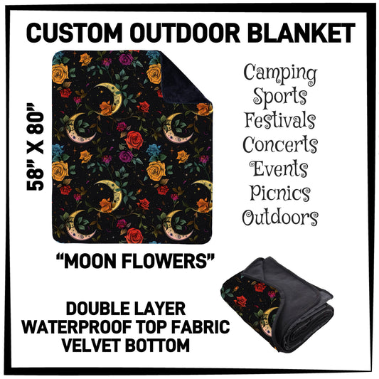 OU1B - Moon Flowers Outdoor Blanket - Preorder ETA: Late Feb