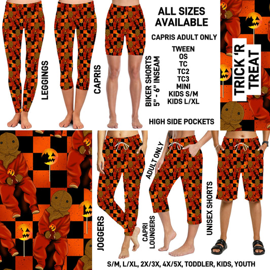 M2IM - Trick 'R Treat Full Joggers/Capri Loungers/Unisex Shorts - Preorder ETA: Mid-July