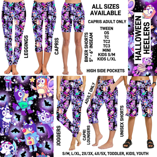 M2IM - Halloween Heelers Full Joggers/Capri Loungers/Unisex Shorts - Preorder ETA: Mid-July