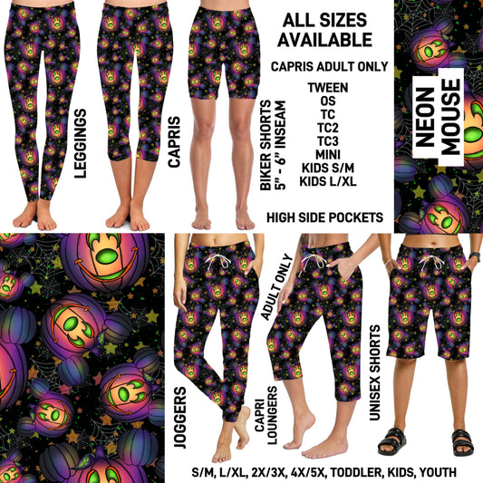 M2IM - Neon Mouse Full Joggers/Capri Loungers/Unisex Shorts - Preorder ETA: Mid-July