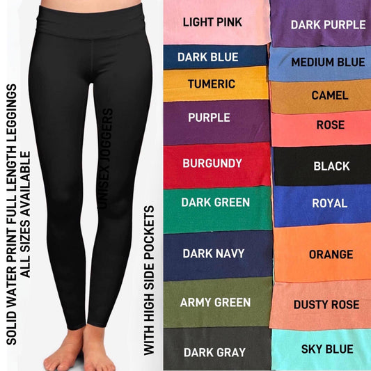 SL4D - (Kids) Solid Color Leggings with High Side Pockets - Preorder ETA: Mid March