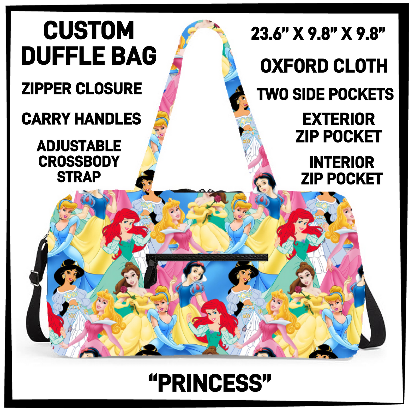 DF2B - Princess Duffel Bag - Preorder Closing 6/25 ETA: Late Aug
