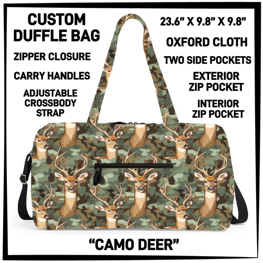 DF2B - Camo Deer Duffel Bag - Preorder Closing 6/25 ETA: Late Aug
