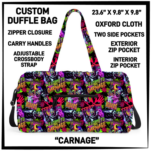 DF2B - Carnage Duffel Bag - Preorder Closing 6/25 ETA: Late Aug