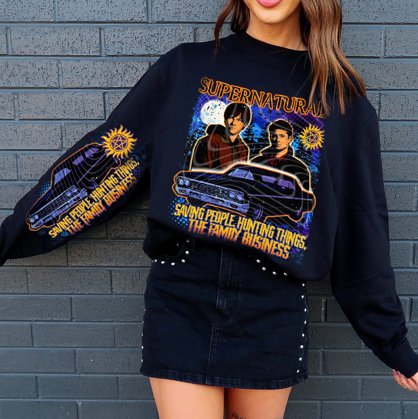 SUPERNAT SWEATSHIRT W/ SLEEVE PRINT