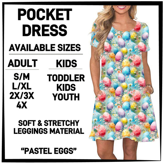 ES2T - Pastel Eggs Pocket Dress - Preorder ETA: Mid March