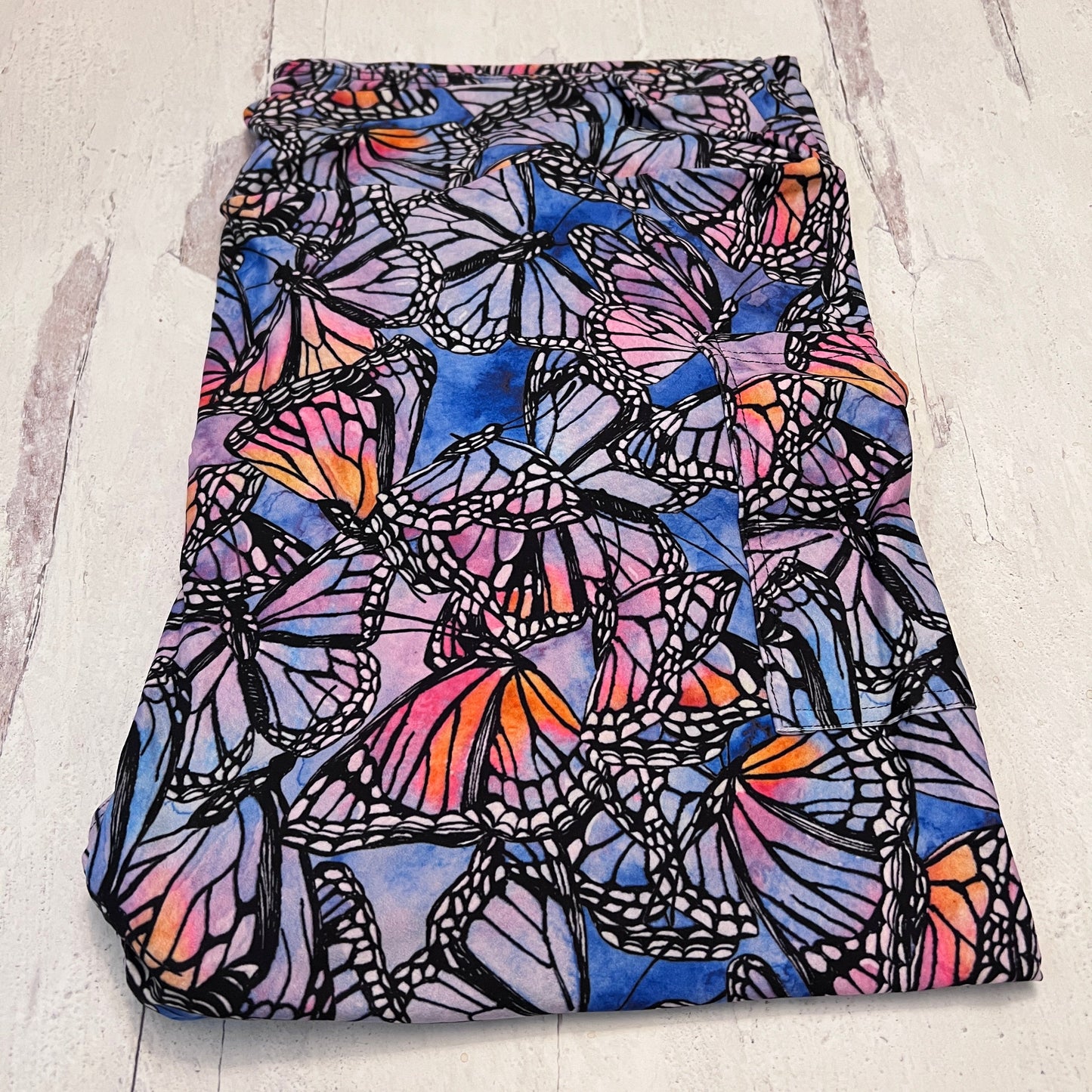 Butterfly Periwinkle - Leggings with Pockets