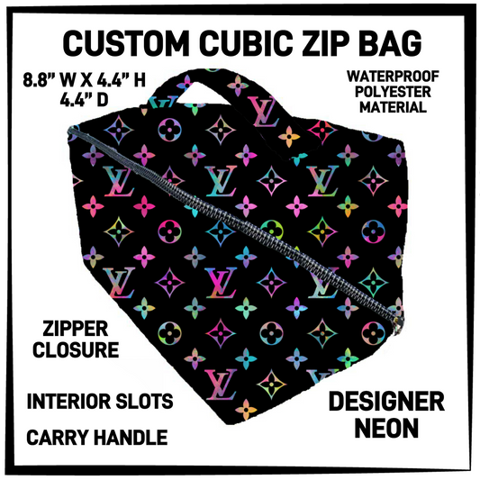 CZ1B - Designer Neon Cubic Zip Bag - Preorder Closing 7/8 ETA: Early Sept