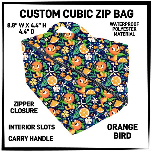 CZ1B - Orange Bird Cubic Zip Bag - Preorder Closing 7/8 ETA: Early Sept