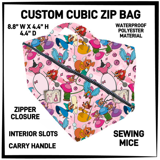 CZ1B - Sewing Mice Cubic Zip Bag - Preorder Closing 7/8 ETA: Early Sept