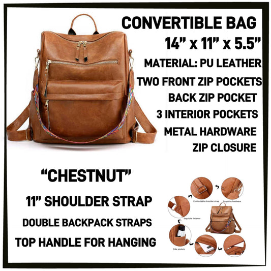 CV1B - Chestnut Convertible Bag - Preorder ETA: Mid-Dec