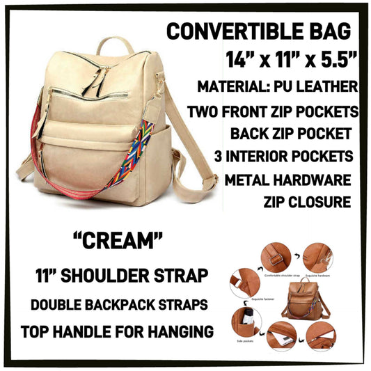 CV1B - Cream Convertible Bag - Preorder ETA: Mid-Dec