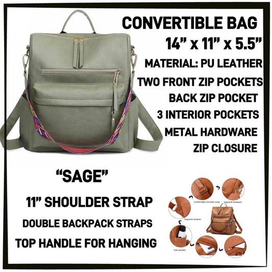 CV1B - Sage Convertible Bag - Preorder ETA: Mid-Dec