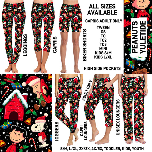 235BT - Peanuts Yuletide Unisex Full Joggers/Unisex Capri/Full Loungers - Preorder ETA: Mid-Dec