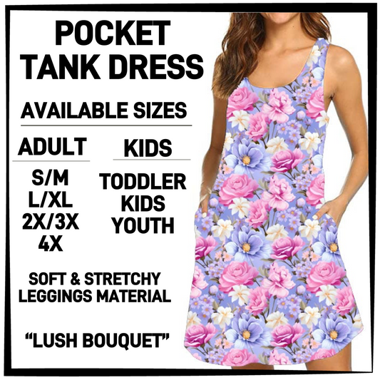 TK6D - Lush Bouquet Tank Dress with Side Pockets - Preorder Closing 3/12 ETA: Late May