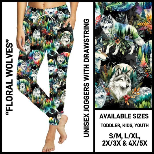 CR1V - Floral Wolves Unisex Full Joggers - Preorder ETA: Late Dec