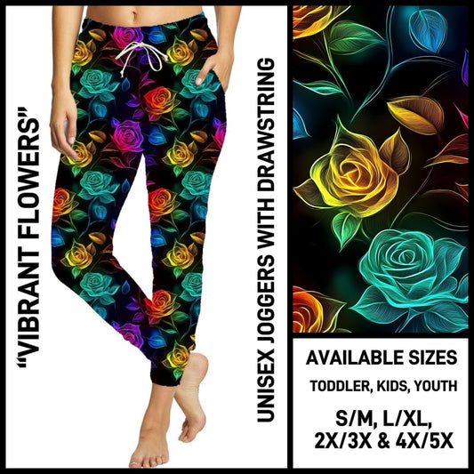 CR1V - Vibrant Flowers Unisex Full Joggers - Preorder ETA: Late Dec