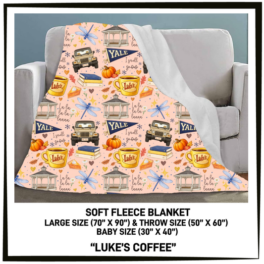 297BT - Luke's Coffee Fleece Blanket - Preorder Closing 7/26 ETA: Late Sept