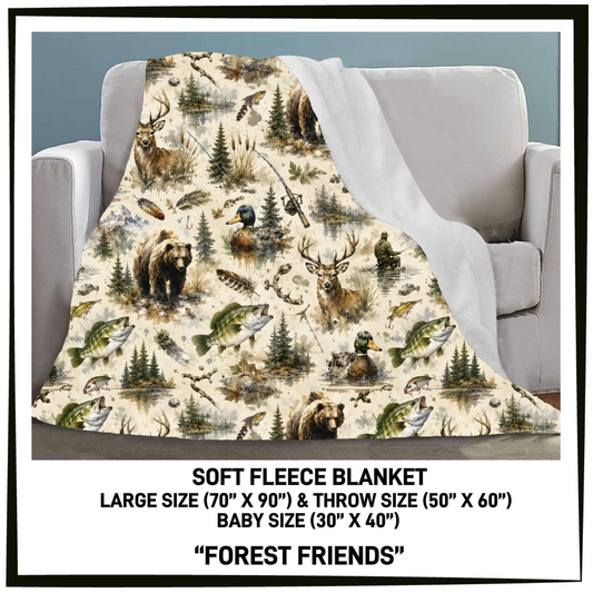 297BT - Forest Friends Fleece Blanket - Preorder Closing 7/26 ETA: Late Sept