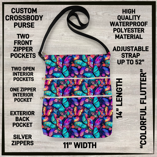 C5BU - Colorful Flutter Crossbody Purse - Preorder Closing 3/24 ETA: Late June