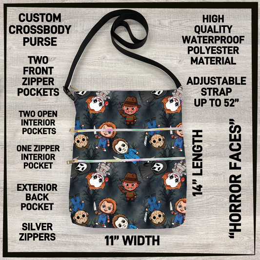 C5BU - Horror Faces Crossbody Purse - Preorder Closing 3/24 ETA: Late June