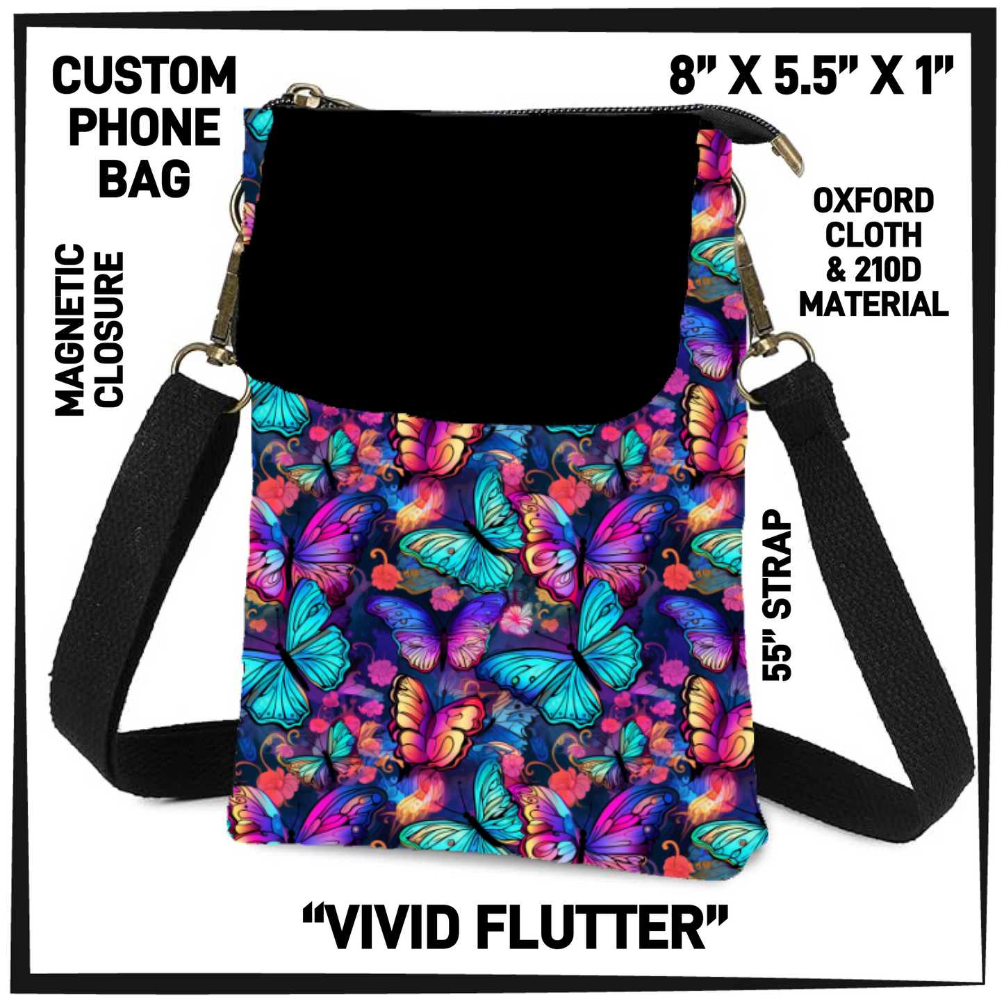 P8BG - Vivid Flutter Phone Bag - Preorder Closing 3/31 ETA: Late May