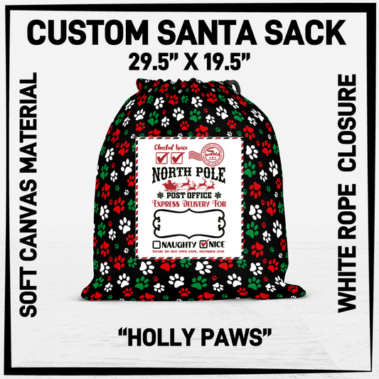 SNCS - Holly Paws Santa Sack - Preorder Closing 9/17 ETA: Mid-Dec