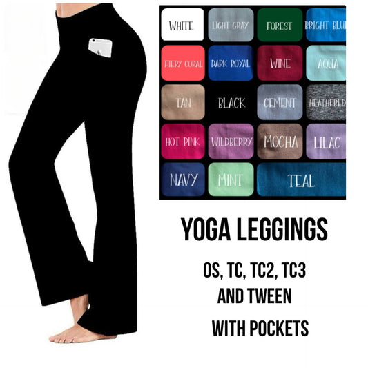 SO3S - Solid Color Yoga Leggings with Front Pockets - Preorder Closing 3/10 ETA: Mid-May
