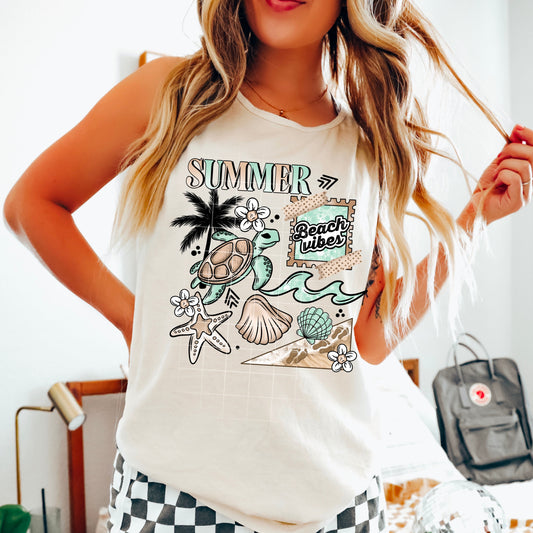 SUMMER BEACH VIBES TURTLE TANK